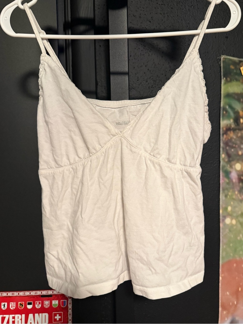 White Women's Cotton Cami Tank Top - Unbranded